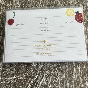 Rare Kate Spade New York Pretty Pantry Recipe Card Refills – Set of 40 OPEN NEW